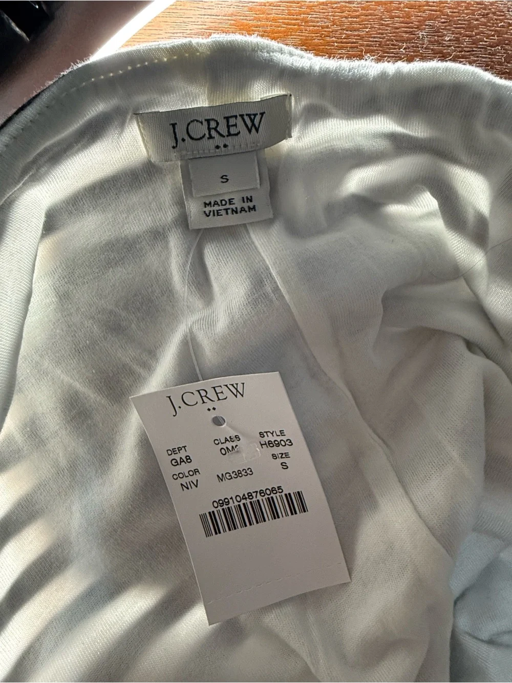 J. Crew Navy and White Striped Tie-Shoulder Tank